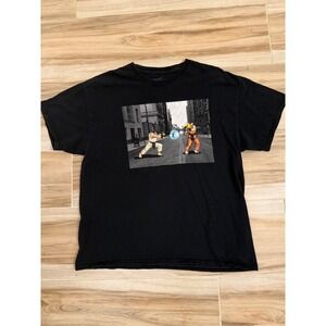Street Fighter Capcom Ryu Ken Graphic T-Shirt Mens Large Black Cotton Tee